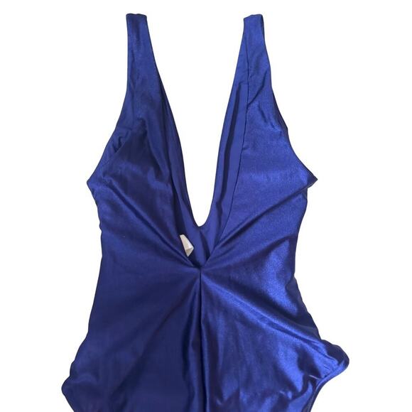 Zimmermann New Tiggy Plunge Circle Link One Piece Swimsuit Blue Size 2 US Size 6 - Picture 10 of 16